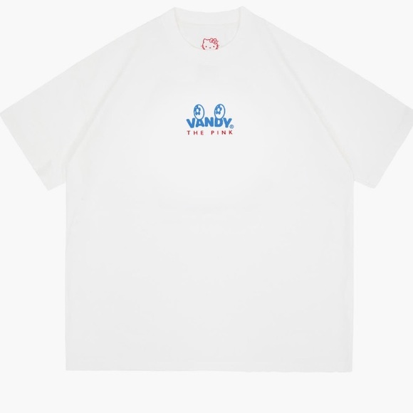 Vandy The Pink X Sanrio Hello Kitty Shop Logo Graphic T-Shirt - Picture 2 of 3